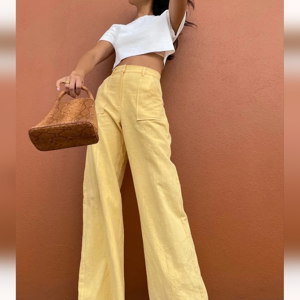 Bec & Bridge Wide Leg Olivier Pant in Honey - Size 4
